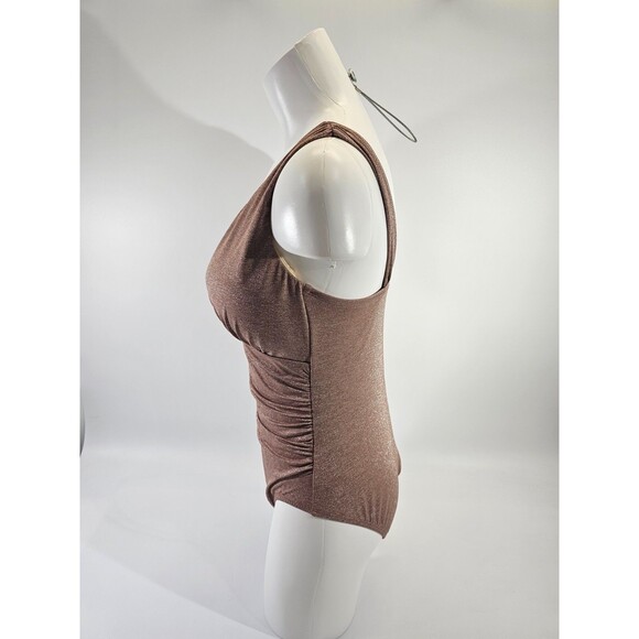 LANDS' END Women's 12 Slender Suit Shine Grecian One Piece Swimsuit Swim Suit - Picture 5 of 9